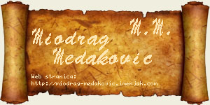 Miodrag Medaković vizit kartica